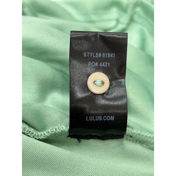 NWT Lulus Womens Romance Language Sage Green Backless Lace Dress Size M - Picture 12 of 12